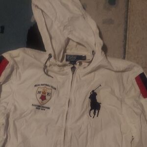 Ralph Lauren Blue Label White Jacket with Navy Accents